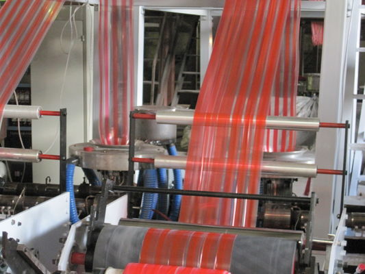 Macchina di salto del film della testa del doppio HDPE/del LDPE utilizzata per i doppi sacchetti di plastica di colore fornitore